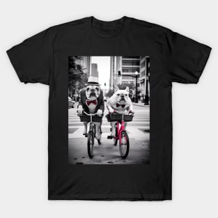 Bulldogs with Bicycles T-Shirt